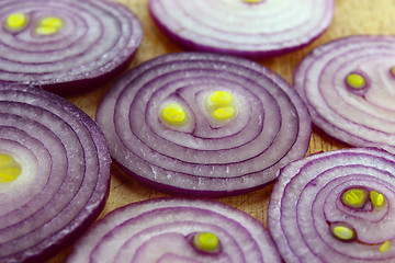 Image showing sliced onions