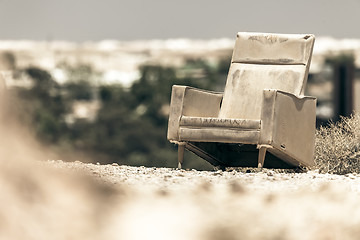 Image showing old chair outdoor