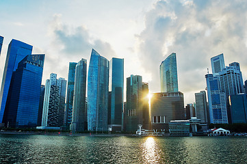 Image showing Singapore at sunset