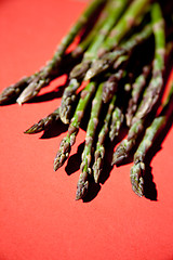 Image showing bunch of fresh green asparagus 