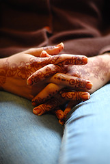 Image showing Bride's folding hands II