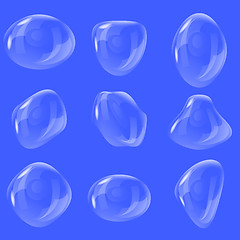 Image showing Set of water drops. Vector illustration.