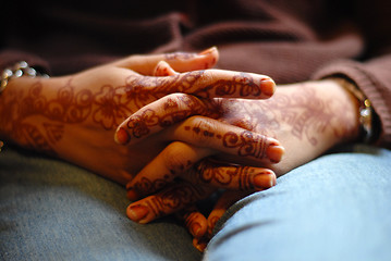 Image showing Bride's folding hands II