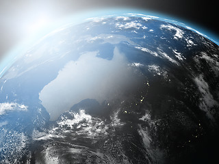 Image showing Sunrise over Australia