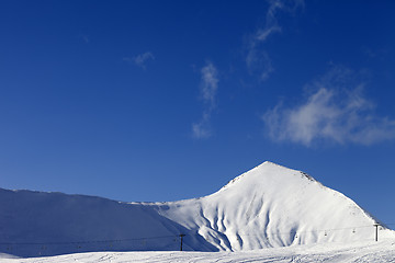 Image showing Ski resort at sunny day