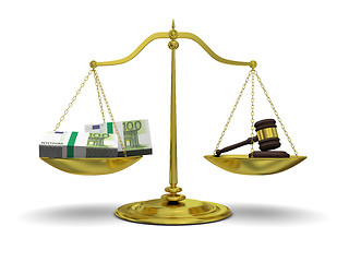 Image showing Profit versus justice