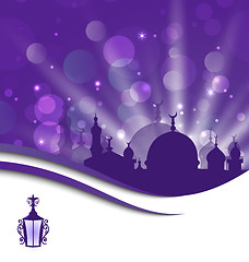 Image showing Greeting card template for Ramadan Kareem