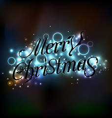 Image showing Merry Christmas floral text design
