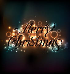 Image showing Merry Christmas floral text design