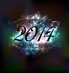 Image showing New Year glowing night background 