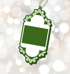 Image showing Christmas sale label on glowing background