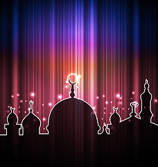 Image showing Cute shine card with mosque