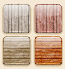 Image showing Wooden backgrounds for the app icons