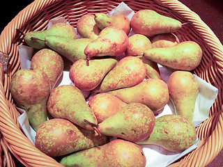 Image showing Pears in basket