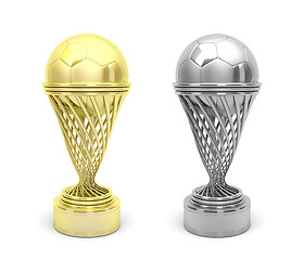 Image showing Football trophies