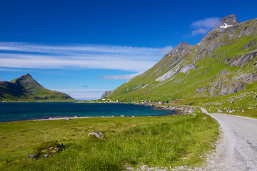 Image showing Scenic road on Lofoten