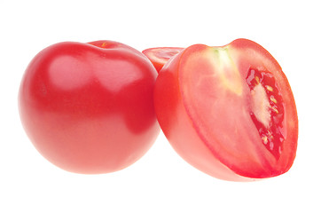 Image showing Red tomato and half