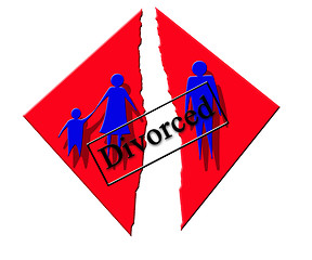 Image showing Vector symbolizing divorce in family