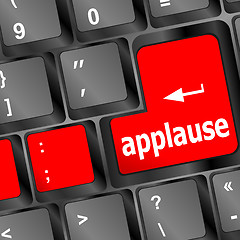 Image showing business concept: applause words on digital screen, 3d