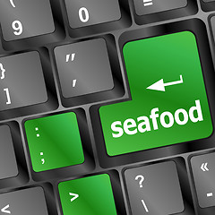 Image showing keyboard key layout with sea food button