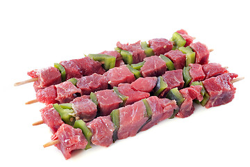 Image showing  skewers of beef