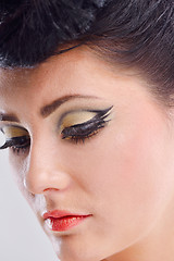 Image showing Beautiful Woman with  Luxury Makeup