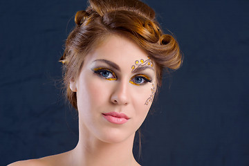 Image showing Beautiful Woman with  Luxury Makeup