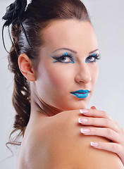 Image showing Beautiful Woman with  Luxury Makeup