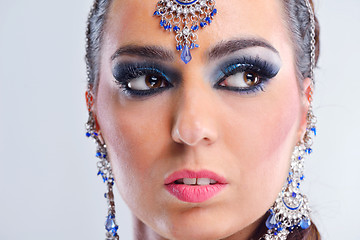 Image showing Beautiful Woman with  Luxury Makeup