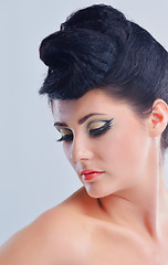 Image showing Beautiful Woman with  Luxury Makeup