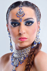 Image showing Beautiful Woman with  Luxury Makeup