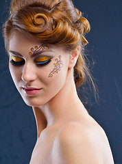 Image showing Beautiful Woman with  Luxury Makeup