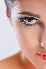 Image showing Beautiful Woman with  Luxury Makeup