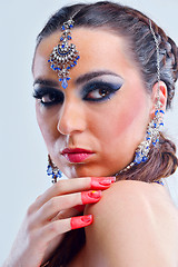 Image showing Beautiful Woman with  Luxury Makeup