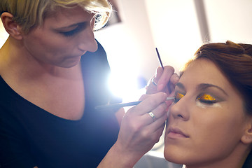 Image showing Beautiful Woman with  Luxury Makeup