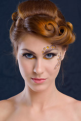 Image showing Beautiful Woman with  Luxury Makeup