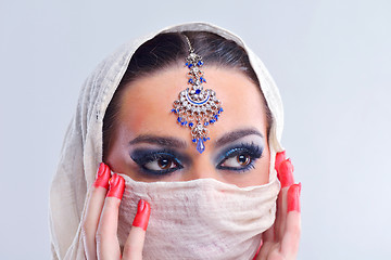 Image showing Beautiful Woman with  Luxury Makeup