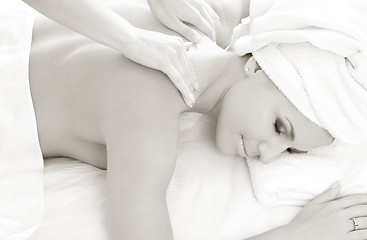 Image showing monochrome massage #2