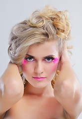 Image showing Beautiful Woman with  Luxury Makeup