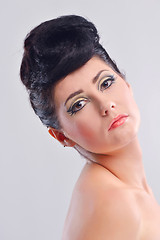 Image showing Beautiful Woman with  Luxury Makeup