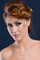 Image showing Beautiful Woman with  Luxury Makeup