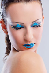 Image showing Beautiful Woman with  Luxury Makeup