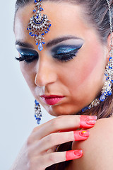 Image showing Beautiful Woman with  Luxury Makeup