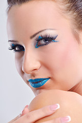 Image showing Beautiful Woman with  Luxury Makeup