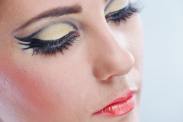 Image showing Beautiful Woman with  Luxury Makeup