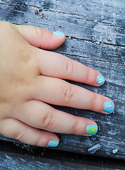 Image showing Manicure on child