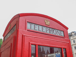 Image showing London telephone box