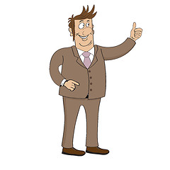 Image showing business man character isolated on white background