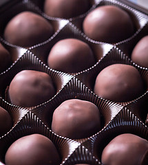 Image showing chocolate candies closeup