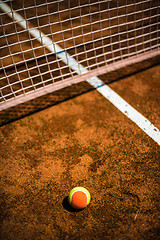 Image showing tennis ball on court